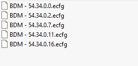 BDM ecfg files